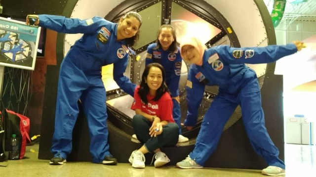 Pelatihan astronaut dan luar angkasa di U.S. Space & Rocket Center (USSRC) di Huntsville, Alabama, Amerika Serikat. (Foto: Dok. Nur Fitriana )