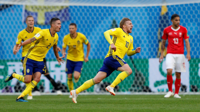 Swedia vs Swiss (Foto: Lee Smith/Reuters)