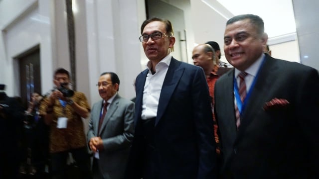 Datuk Anwar Seri Ibrahim dalam The ECGL Leadership Forum 2018 di Hotel Fairmount, Jakarta. (Foto: Jamal Ramadhan/kumparan)