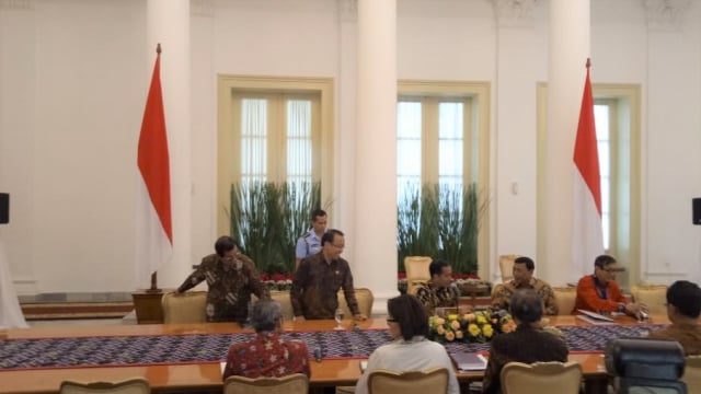 Pimpinan KPK bertemu Presiden Jokowi di Istana Bogor (Foto: Jihad Akbar/kumparan)