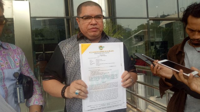 Razman Arif Nasution, pengacara tersangka kasus dugaan korupsi dana otsus di Aceh, Hendri Yuzal (Foto: Adhim Mugni/kumparan)