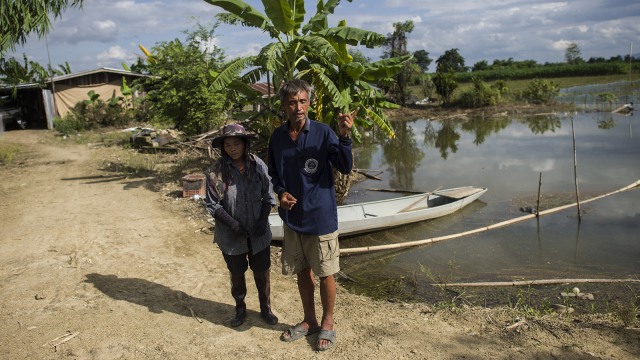 Ladang Lek Lapdaungpoin yang dibanjiri air (Foto: AFP/Ye Aung Thu)