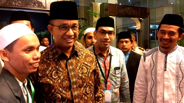 Anies Baswedan menghadiri malam puncak Multaqa Ulama dan Da'i se-Asia Tenggara, Afrika dan Eropa Ke V Tahun 2018 di Hotel Grand Cempaka, Jakarta Pusat. (Foto: Moh Fajri/kumparan)