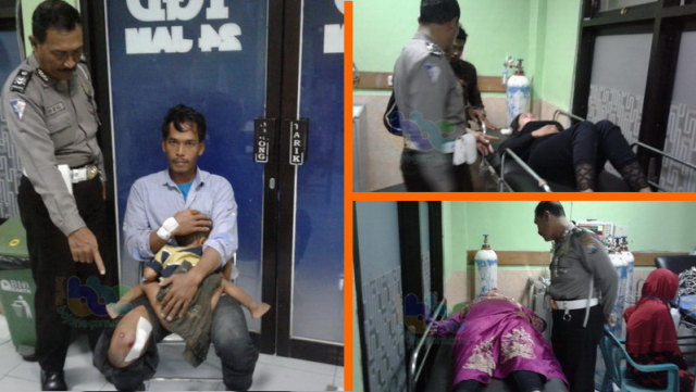 Terjatuh Saat Mendahului Mobil, Dua Motor Vario di Balen Bojonegoro Bertabrakan (1)