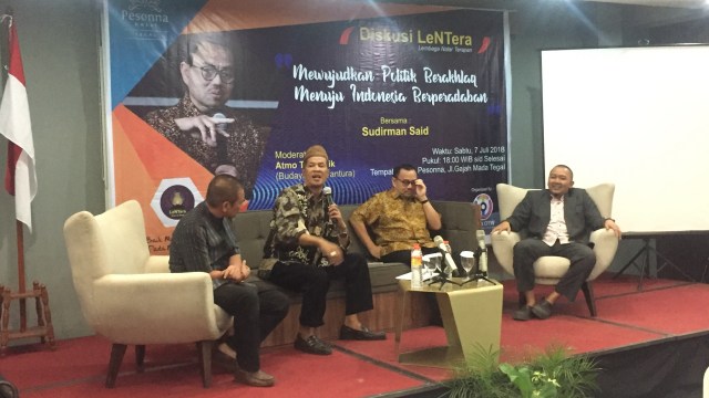 Sudirman Said jadi Pembicara dalam Diskusi Politik Berakhlak dan Berperadaban (Foto: Ricad Saka/kumparan)