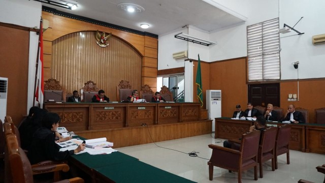 Sidang lanjutan pemeriksaan saksi Ahmad Dhani di Pengadilan Negeri Jakarta Selatan (Foto: Iqbal Firdaus/kumparan)