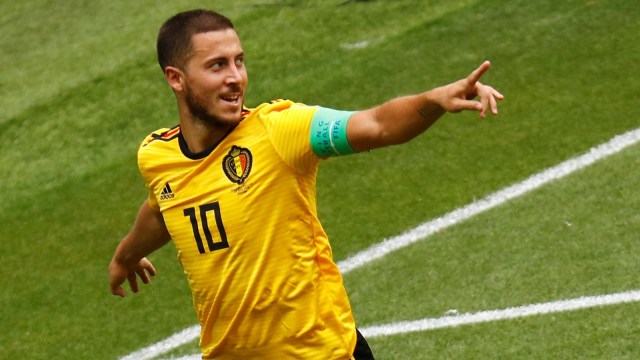 Eden Hazard, orang Walloons yang memimpin Timnas Belgia di Piala Dunia 2018. Foto: Reuters/Kai Pfaffenbach