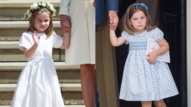 Putri Charlotte saat menghadiri Royal Wedding dan pembaptisan Pangeran Louis (Foto: Jane Barlow/REUTERS & Dominic Lipinski/REUTERS)
