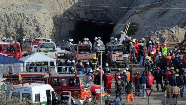 Kecelakaan penambangan di Chile (Foto: AFP/MARTIN BERNETTI)