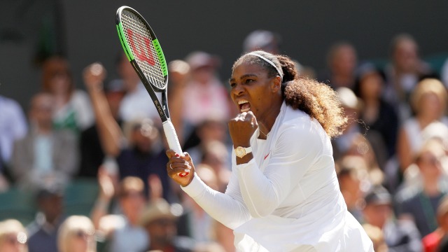 Serena Williams rayakan kemenangan. (Foto: REUTERS/Peter Nicholls)