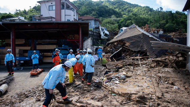 Bencana Banjir di Jepang (Foto: AFP/Martin Bureau)