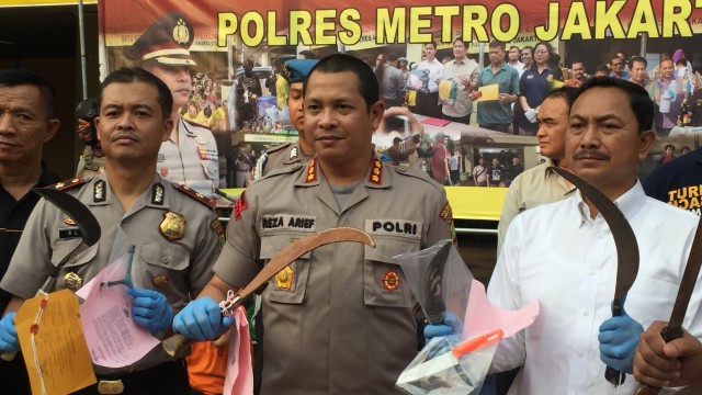 Polres Metro Jakarta Utara tangkap 122 tersangka kejahatan jalanan dalam seminggu. (Foto: Fachrul Irwinsyah/kumparan)
