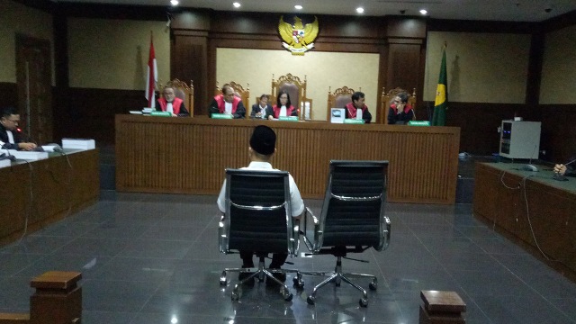 Sidang pembacaan tuntutan Bupati Lampung Tengah nonaktif, di Pengadilan Tipikor Jakarta (Foto:  Aprilandika Pratama/kumparan)