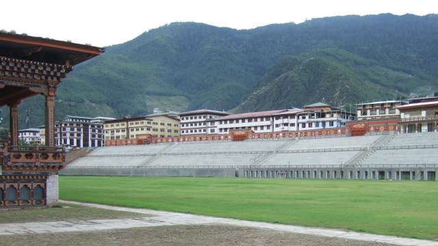 Penampakan Stadion Changlimithang di Thimphu, Bhutan. (Foto: Wikimedia Commons)