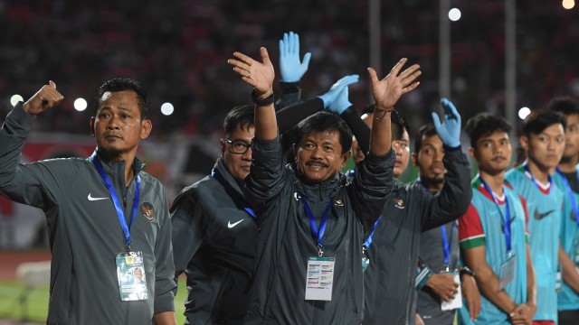 Indra Sjafri di Piala AFF U-19 2018 (Foto: ANTARA FOTO/Zabur Karuru)