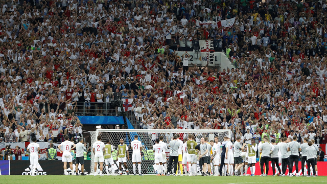 Suporter Inggris di laga vs Kroasia. (Foto: REUTERS/Darren Staples)