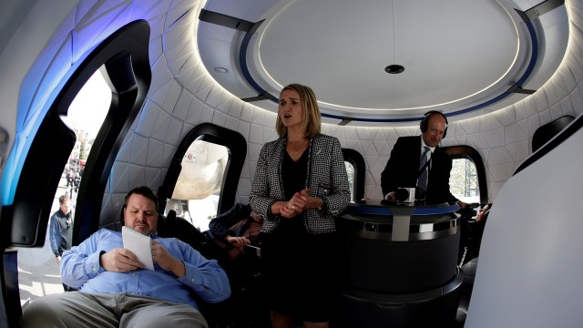 Pesawat New Shepard milik Blue Origin. (Foto: Isaiah J. Downing/Reuters)