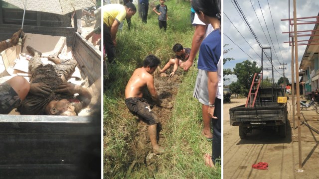 Seorang pria dewasa tersetrum di Kalimantan Barat. (Foto: Istimewa)