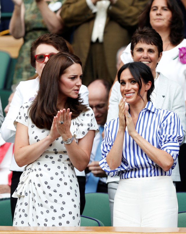 Kate Middleton dan Meghan Markle di Wimbledon (Foto: REUTERS/Toby Melville)