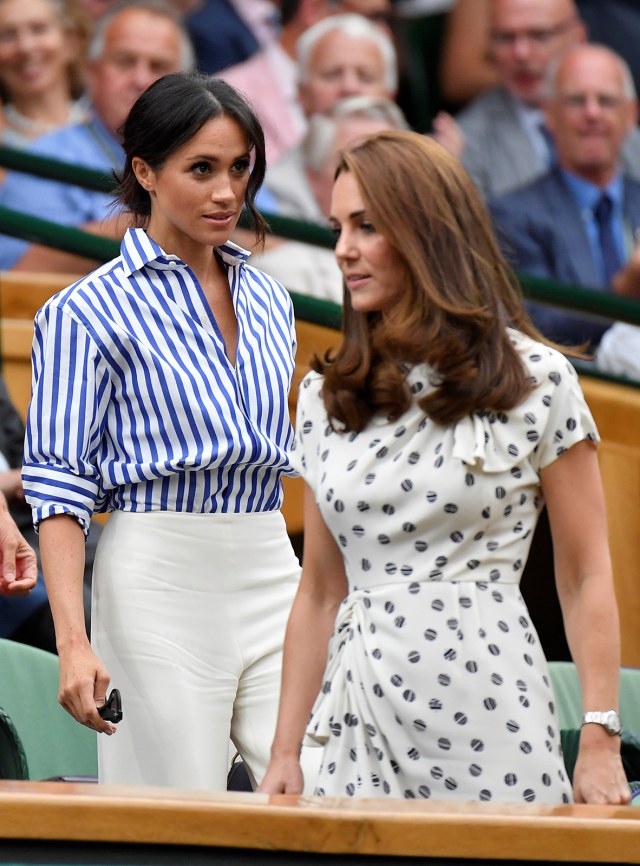 Kate Middleton dan Meghan Markle di Wimbledon (Foto: REUTERS/Toby Melville)