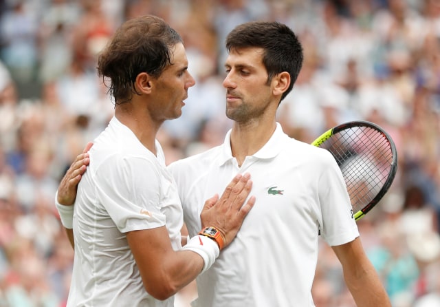 Kalahkan Nadal, Djokovic ke final Wimbledon 2018. (Foto: Pool via Reuters)