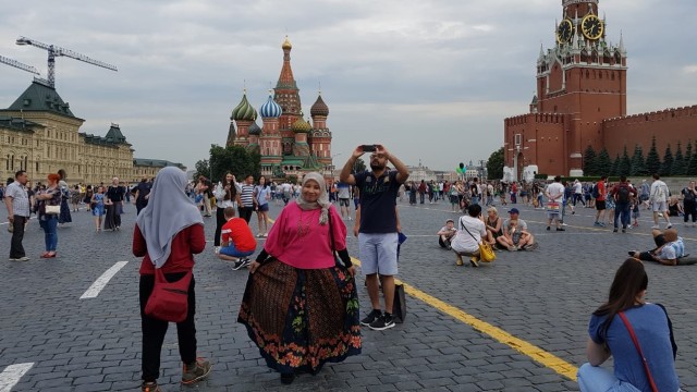 Dokter Rima di Rusia untuk menyaksikan final Piala Dunia (Foto: Dok. Ita Rima Rahmawati)