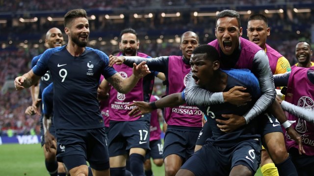 Perayaan pemain Prancis. (Foto:  REUTERS/Carl Recine)