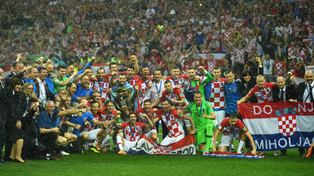 Timnas Kroasia usai Piala Dunia 2018. (Foto: Dylan Martinez/REUTERS)