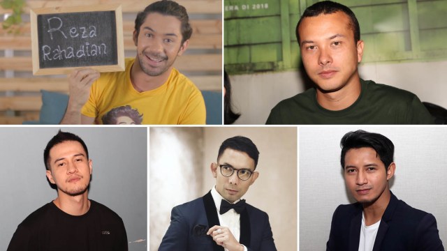 Selebriti pria yang belum menikah di atas usia 30 tahun, dari kiri atas: Reza Rahadian, Nicholas Saputra, Herjunot Ali, Indra Herlambang, Chand Kelvin. (Foto: Aditia Noviansyah/kumparan, Munady Widjaja, Instagram @indraherlambang)