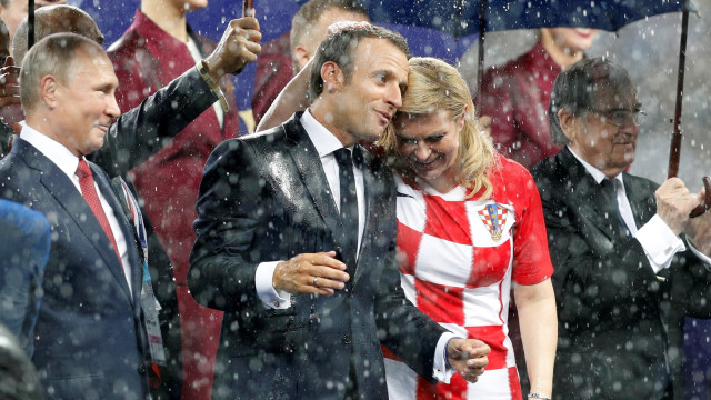 Presiden Kroasia Kolinda Grabar-Kitarovic di Final Piala Dunia 2018 (Foto: REUTERS/Darren Staples)