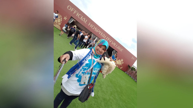 Dokter Rima di Final Piala Dunia 2018. (Foto: Dok. Ita Rima Rahmawati)