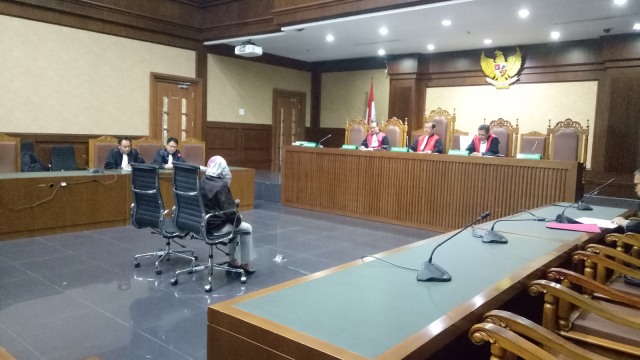 Sidang terdakwa mantan Kepala BPKAD Kota Kendari Fatmawati Faqih di Pengadilan Tipikor Jakarta. (Foto: Adhim Mugni Mubaroq/kumparan)