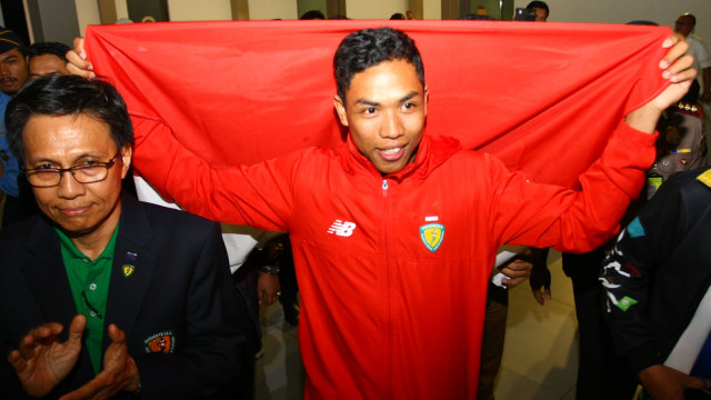 Lalu Muhammad Zohri atlet Indonesia juara dunia atletik nomor Lari 100 meter (Foto: ANTARA FOTO/Muhammad Iqbal)