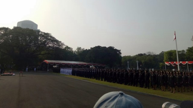 Persiapan Praspa TNI-Polri 2018 di Istana Merdeka Jakarta. (Foto: Jihad Akbar/kumparan)