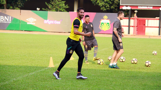 Elio Martins di sesi latihan Bhayangkara FC. (Foto: Dok. Bhayangkara FC)