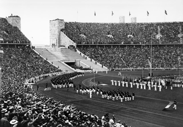 Upacara pembukaan Olimpiade 1936 di Berlin. (Foto: AFP)