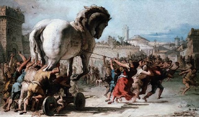 Ilustrasi Perang Troya (Foto: Wikimedia Commons)
