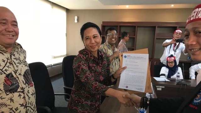 Rini Temui Federasi Serikat Pekerja Pertamina Bersatu (Foto: Istimewa)