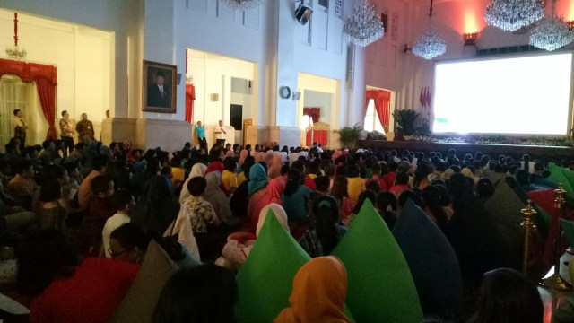Saat Istana Negara Jadi 'Bioskop' Anak-anak. (Foto: Jihad Akbar/kumparan)