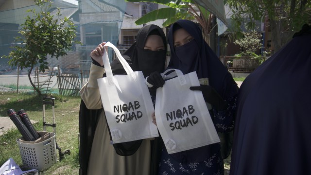 Niqab Squad komunitas muslimah bercadar (Foto: Marissa Kres/kumparan)
