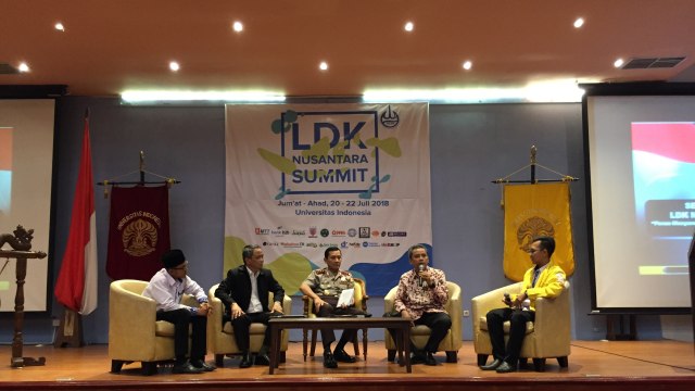 Acara diskusi FLDK di FH Universitas Indonesia  (Foto: Ferry Fadhlurahman/kumparan)