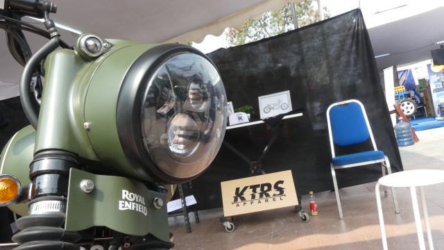 Lampu depan motor bergaya Bobber milik Gibran (Foto: Aditya Pratama Niagara/kumparanOTO )