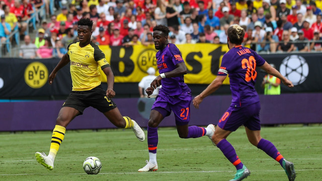 Laga pramusim Liverpool vs Dortmund. (Foto: Jim Dedmon-USA TODAY Sports via Reuters.)