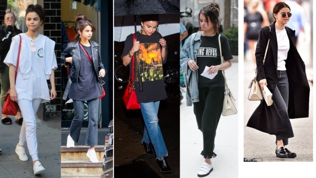 Variasi t-shirt yang tak membosankan. (Foto: Dok. The Catwalk italia & Selena Gomez Style)