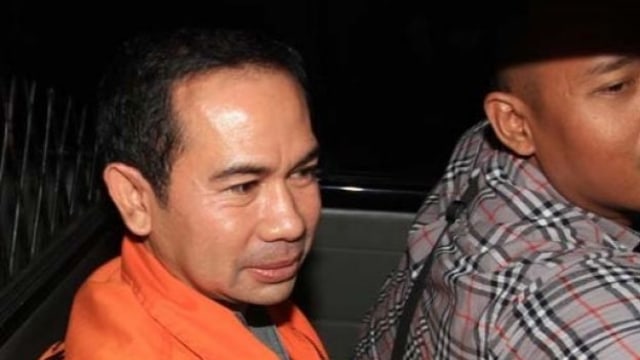 Terpidana kasus dugaan suap pengurusan gugatan sengketa pilkada Lebak, Banten, Tubagus Chaeri Wardana alias Wawan. (Foto: Antara/Akbar Nugroho Gumay)