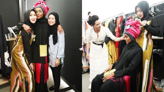 Dian Pelangi rias Halima Aden (Foto: dok.Instagram @dianpelangi)