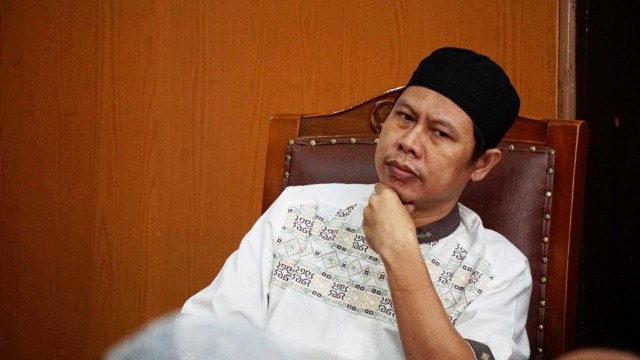 Zainal Anshori, anggota JAD, di PN Jakarta Selatan. (Foto: Iqbal Firdaus/kumparan)