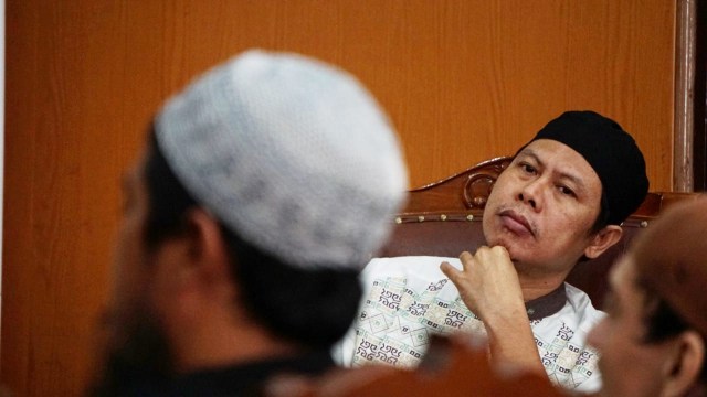Zainal Anshori, anggota JAD, di PN Jakarta Selatan. (Foto: Iqbal Firdaus/kumparan)