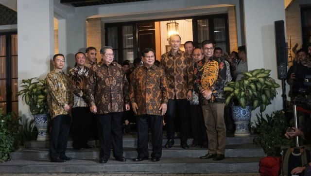 Pertemuan SBY dan Prabowo Subianto di Mega Kuningan, Jakarta, Selasa (24/7). (Foto: Nugroho Sejati/kumparan)