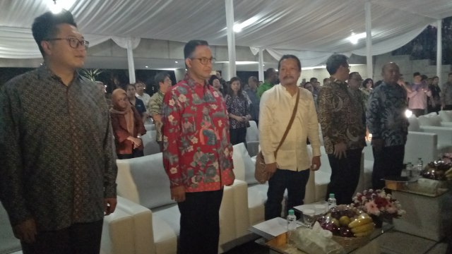 Gubernur DKI Jakarta Anies Baswedan dalam peresmian kembali Lapangan Banteng, Jakarta Pusat. (Foto: Nabilla Fatiara/kumparan)